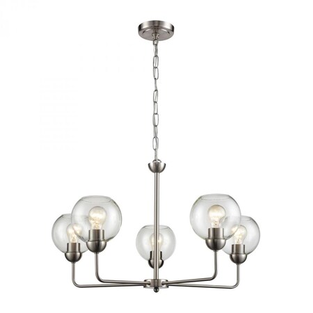 Thomas Astoria 5-Light Chandelier in Brushed Nickel CN280522